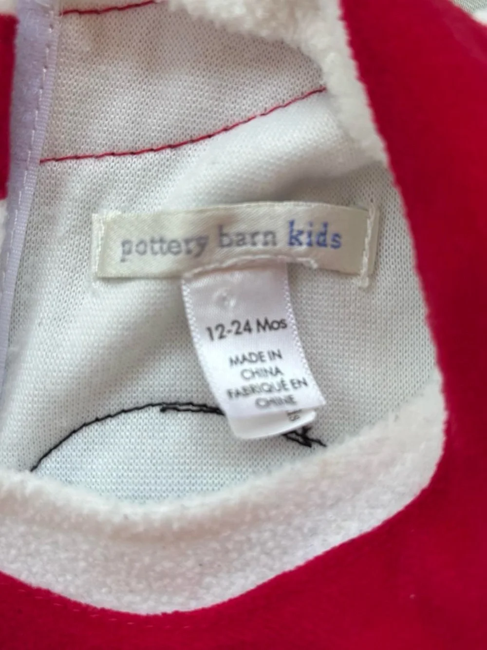 Pottery Barn Kids White and Black Dalmatian Puppy Costume with Red Collar